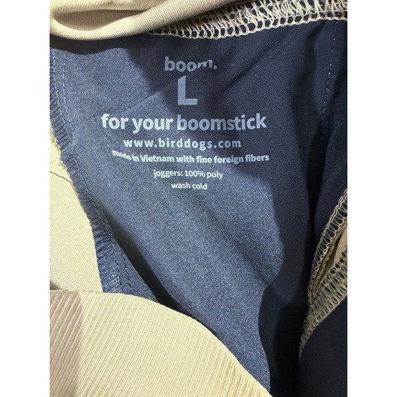 NWOT Birddogs Boomstick Joggers Mens Large Beige Khaki Performance Pants - Picture 2 of 7